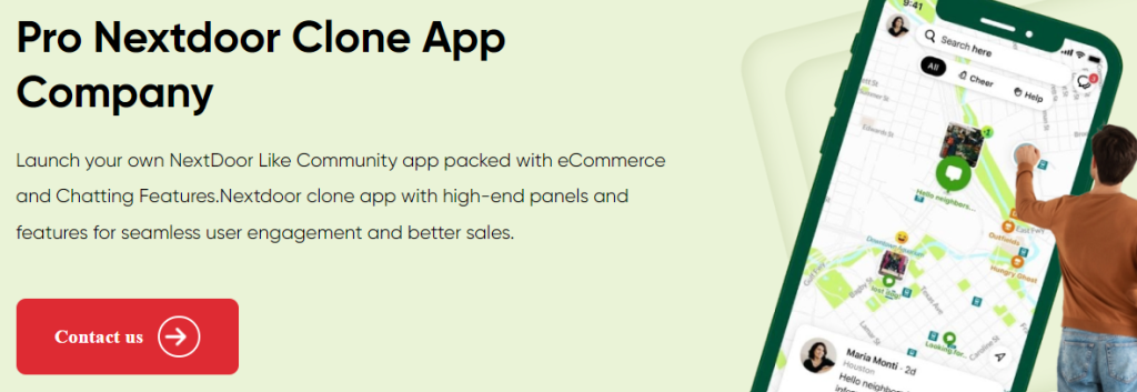 Launch your own NextDoor Like Community app packed with eCommerce and Chatting Features.