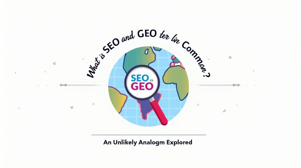 What Do SEO and GEO Really Have in Common? An Unlikely Analogy Explored
